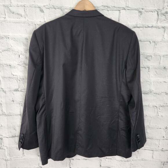 Loro Piana roarke tux wool Blazer Sz 46R black made in italy A18 - Picture 3 of 6